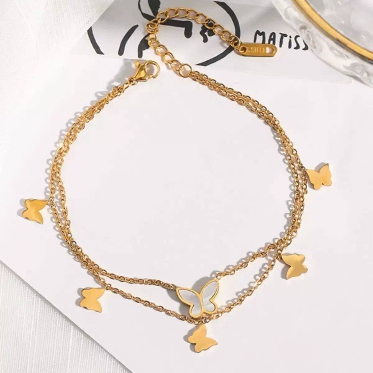 New arrival anklet 
Stainless steel with 18k gold plated 
Non tarnish 
35 dhs🪙🪙

Zain243
♥️♥️♥️