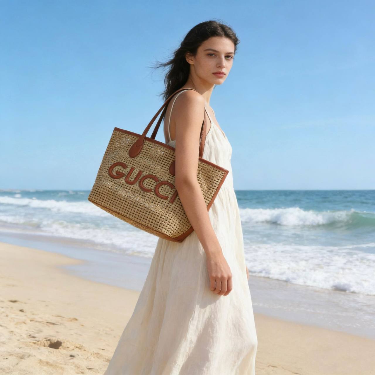 GUCCI BEACH BAG 
NEW CAME  GOOD QUALITY 
WITH POUCH
120 dhs🇦🇪

Zain39
♥️♥️♥️