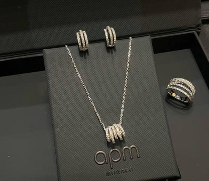APM SET 🐦‍🔥*

Necklace ✨
Earring 🪷
Ring 💍 size available 👇
6,7,8,9
Master quality 💯
With normal boxes 📦 
180 dhs🪙🌨️
With master box 🗃️ 
210 dhs🪙🌨️

Zain216
♥️♥️♥️