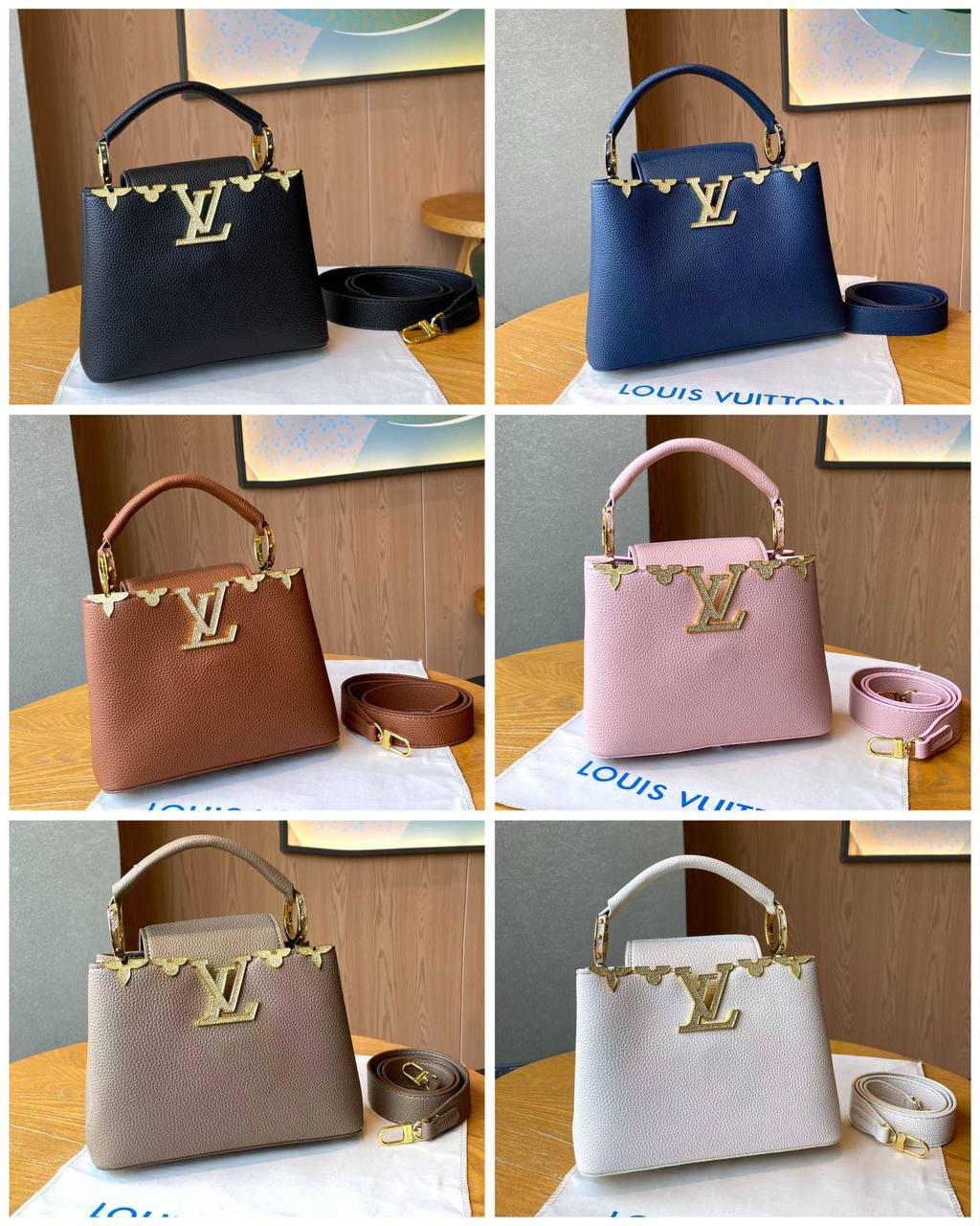 LV 
Best quality with box’s 
120 dhs✅
size 22 cm

Zain290
♥️♥️♥️