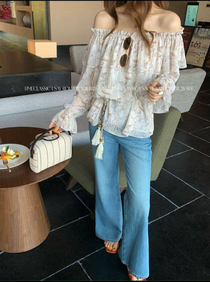 shoulder paisley blouse 
M ML size 
100 dhs✅

Zain17
♥️♥️♥️