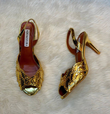 AQUAZZURA heels 
good Quality 
Size 36-41
160 dhs✅

Zain296
♥️♥️♥️