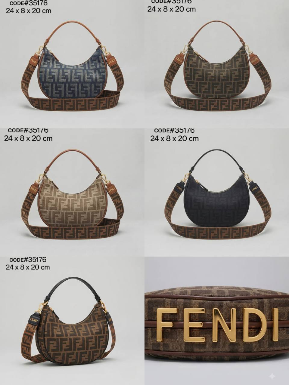 Fendi ғᴇɴᴅɪɢʀᴀᴘʜʏ
ʜᴀʟғ ᴍᴏᴏɴ ᴛᴏᴘ sʜᴏᴜʟᴅᴇʀ ʙᴀɢ
ᴄᴀɴᴠᴀs ᴊᴀᴄǫᴜᴀʀᴅ ғᴀʙʀɪᴄ
& ᴍᴀᴛᴛᴇ ʟᴇᴀᴛʜᴇʀ ᴍᴀᴛᴇʀɪᴀʟ
ɪᴛ ʜᴀs ʟᴏɴɢ sᴛʀᴀᴘ
ɢᴏʟᴅ ʜᴀʀᴅᴡᴀʀᴇ
sɪᴢᴇ : 24 cm

75 dhs🇦🇪🇦🇪

Zain31
♥️♥️♥️