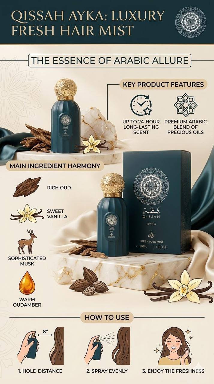 qissa hair mist
40 dhs✅

Zain60
♥️♥️♥️