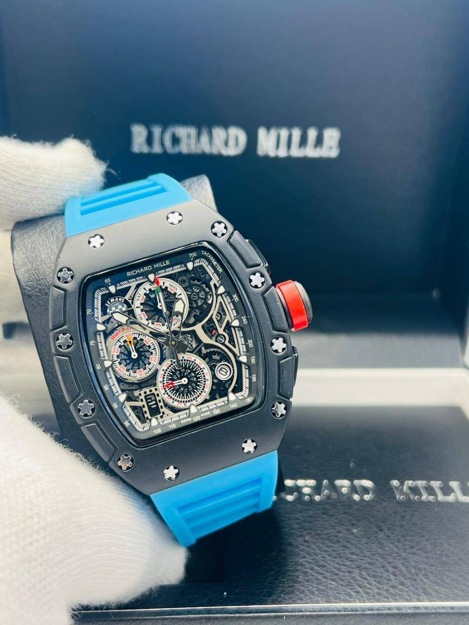 Richard mile
*Chronograph working*
120 dhs✅

Zain29
♥️♥️♥️