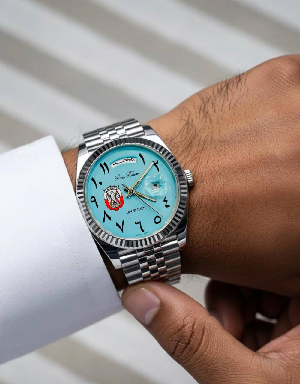 Louis Hilano watch for men 
( UAE SPECIAL EDITION) 
260 dhs🪙🌨️

Zain59
♥️♥️♥️