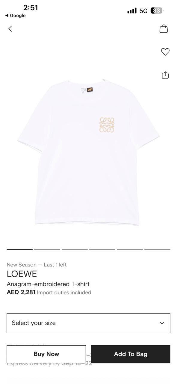 LOEWE ❣️
SUPER MASTER QUALITY ✨
SIZE :S M L XL XXL
280 dhs🇦🇪🇦🇪

Zain327
♥️♥️♥️