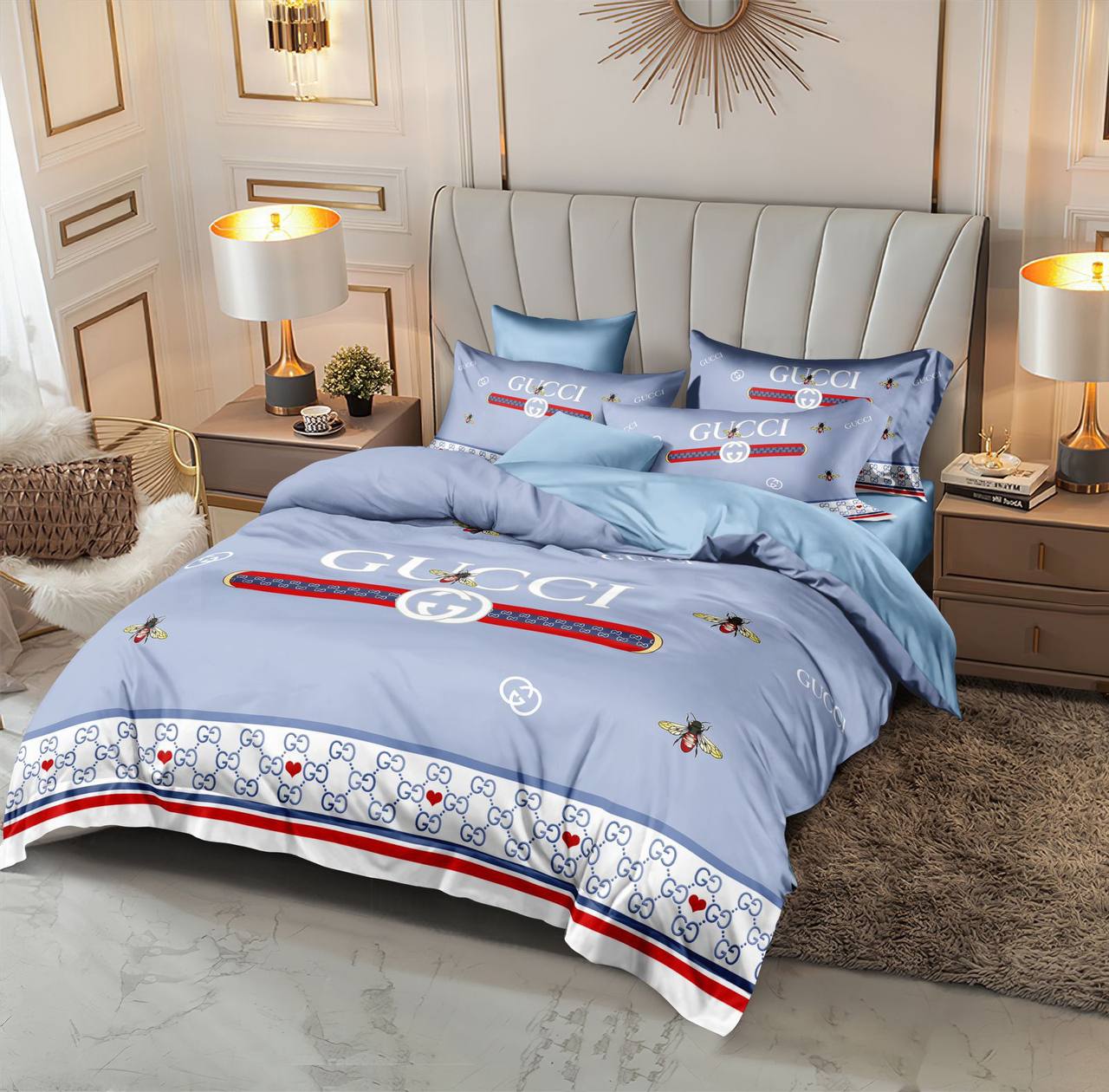 Master 🇫🇷🇫🇷🇫🇷
Give you best life 💥💥
Bedsheets set 
King size cover 6pcs set 
1 duvet cover 
1 fitted sheets 
4 pillowcases 
6pcs set
With paper bag 💼 
120 dhs🪙🖤

Zain99
♥️♥️♥️