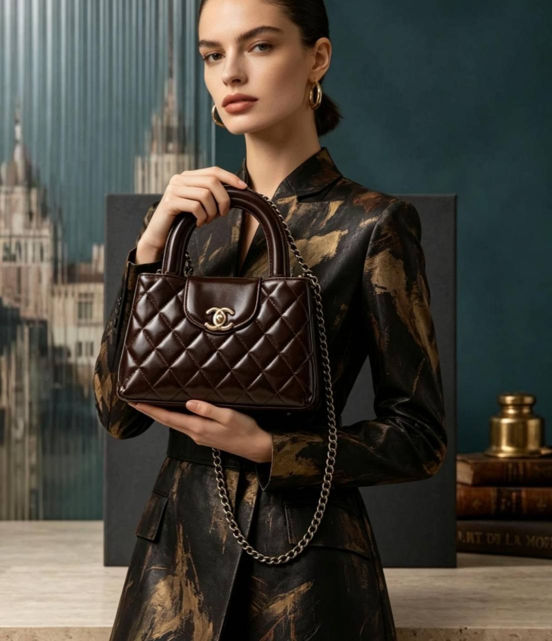 Chanel
100 dhs✅
Chanel Kelly 
size 19 cm

Zain07
♥️♥️♥️