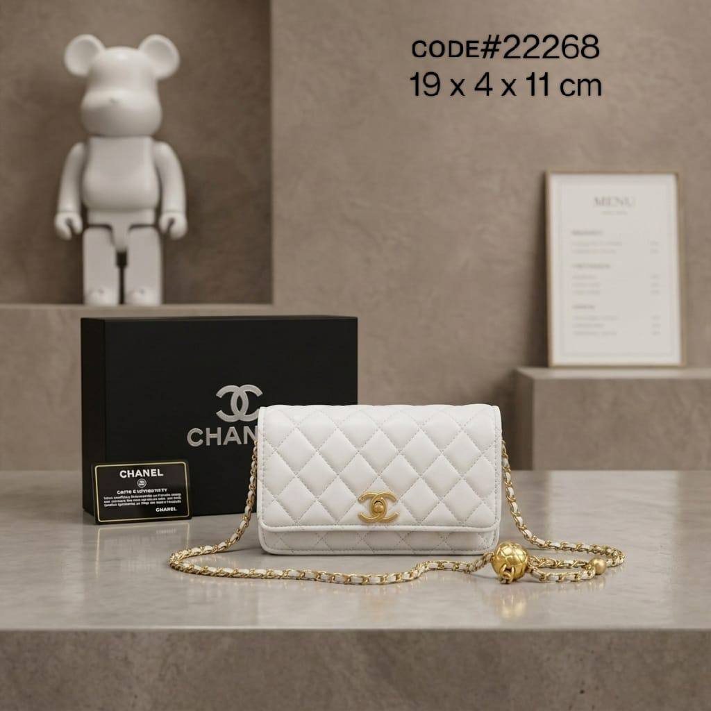 Chanel  ᴡᴀʟʟᴇᴛ ᴏɴ ᴄʜᴀɪɴ
ǫᴜɪʟᴛᴇᴅ ᴄᴀʟғsᴋɪɴ ʟᴇᴀᴛʜᴇʀ
ᴡɪᴛʜ ᴘʀᴇss ʙᴀʟʟ ᴀᴅᴊᴜsᴛᴀʙʟᴇ
ɢᴏʟᴅ ᴄʜᴀɪɴ ʟᴏɴɢ sᴛʀᴀᴘ
sɪᴢᴇ : 19 cm
ᴡɪᴛʜ BOX
🎁🎁🎁

90 dhs✅

Zain31
♥️♥️♥️