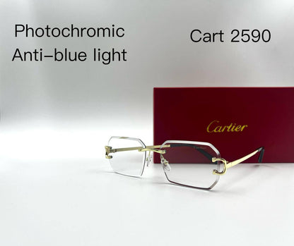 Cartie New💥*
Sunglasses 🕶️ 
Anti-blue light ➕Photochromic 
good quality 💯
With master box 🗃️ 
55 dhs✅

Zain273
♥️♥️♥️