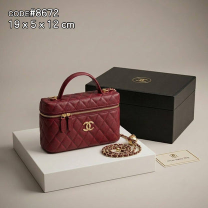 CHANEL ᴠᴀɴɪᴛʏ ᴄʟᴜᴛᴄʜ ᴛᴏᴘ ʜᴀɴᴅʟᴇ ʙᴀɢ ᴡɪᴛʜ ɢᴏʟᴅ ʟᴏɴɢ ᴄʜᴀɪɴ sᴛʀᴀᴘ sɪᴢᴇ : 19 cm WITH BOX
80 dhs🇦🇪🇦🇪


Good material quality 

Zain31
♥️♥️♥️
