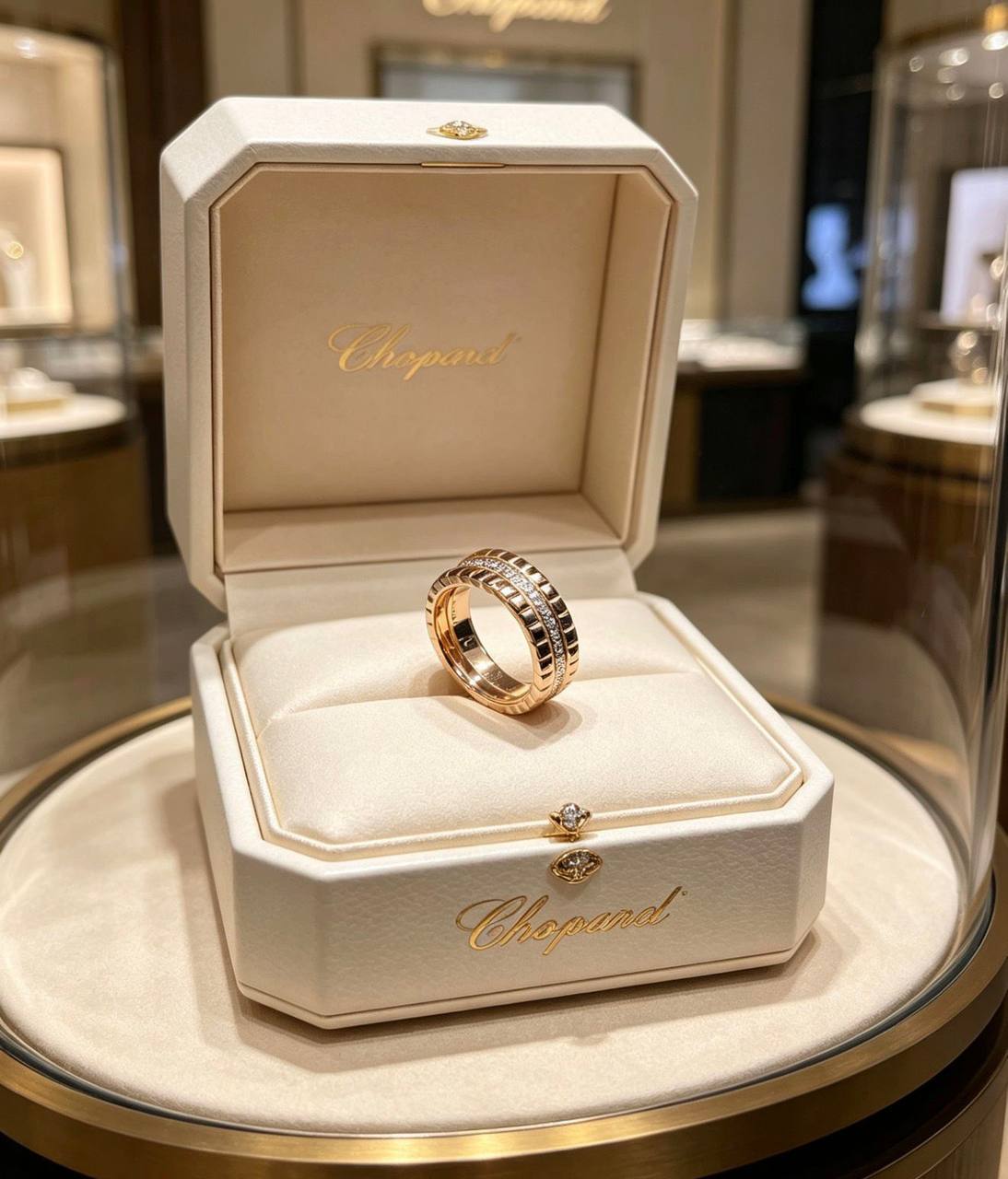 CHOPARD ❤️‍🔥*
Ring 💍 
Available size 👇
6,7,8🍁
Master quality 💯
With normal boxes 🗃️ 
50 dhs✅
With master box 📦 
115 dhs✅

Zain216
♥️♥️♥️