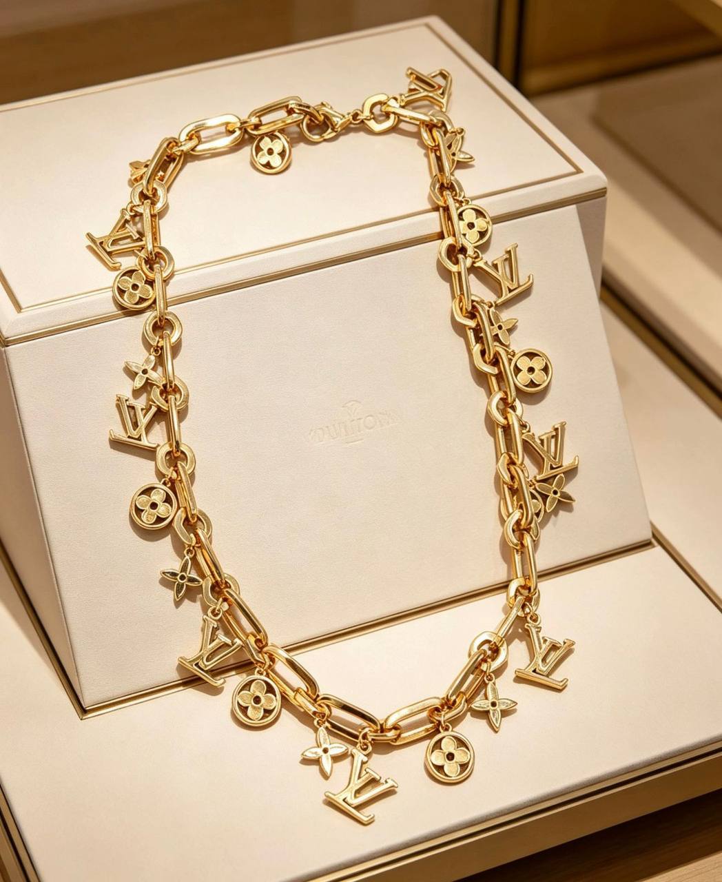 LV ❤️‍🔥*
Necklace 🐦‍🔥
Master quality 💯
With normal boxes 🗃️ 
120 dhs✅
With master box 📦 
130 dhs✅

Zain216
♥️♥️♥️