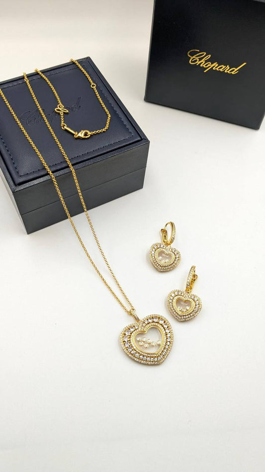 Chopard
*Master Quality* 
*Necklace & Earring*
230 dhs🪙🌨️
with Normal Box 🎁

Zain210
♥️♥️♥️