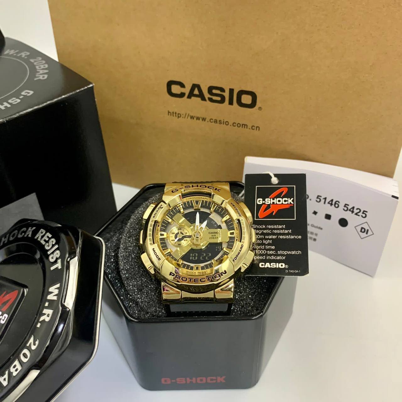 G-SHOCK WATCH 
GOOD QUALITY 
90 dhs❤️

WITH BOX
🎁🎁🎁

Zain40
♥️♥️♥️