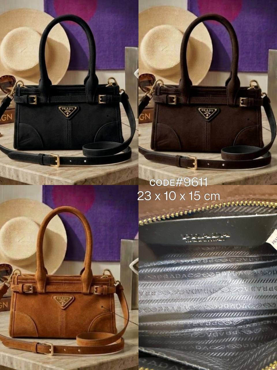 PRADA ʙᴏɴɴɪᴇ ʜᴀɴᴅʙᴀɢ
sᴜᴇᴅᴇ ʟᴇᴀᴛʜᴇʀ ᴍᴀᴛᴇʀɪᴀʟ
ɢᴏʟᴅ ʜᴀʀᴅᴡᴀʀᴇ
ɪᴛ ʜᴀs ᴀ ʙᴇʟᴛ ʟᴏɴɢ sᴛʀᴀᴘ
sɪᴢᴇ : 23 cm

80 dhs✅

Zain31
♥️♥️♥️