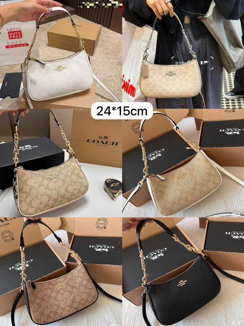 🌈 Coach Teri
1️⃣ First quality +🎁
Size : 24 * 15 * 7 cm
80 dhs🪙🌨️
with box 🎁

Zain115
♥️♥️♥️