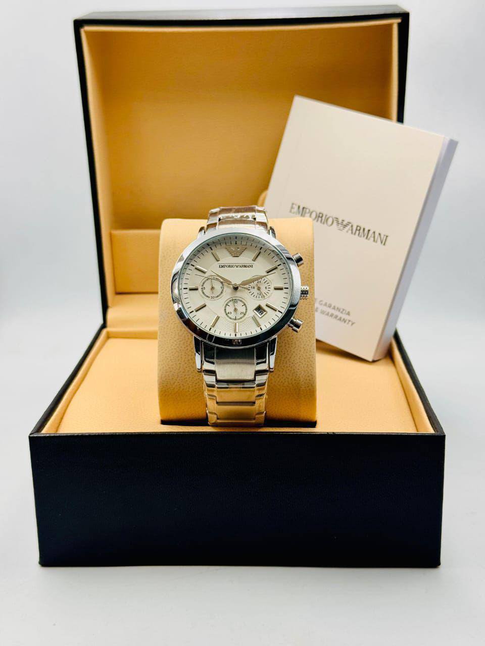 Armani Men
*chronograph working*
*offer price 
60 dhs✅

Zain08
♥️♥️♥️