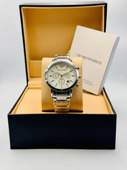 Armani Men
*chronograph working*
*offer price 
60 dhs✅

Zain08
♥️♥️♥️