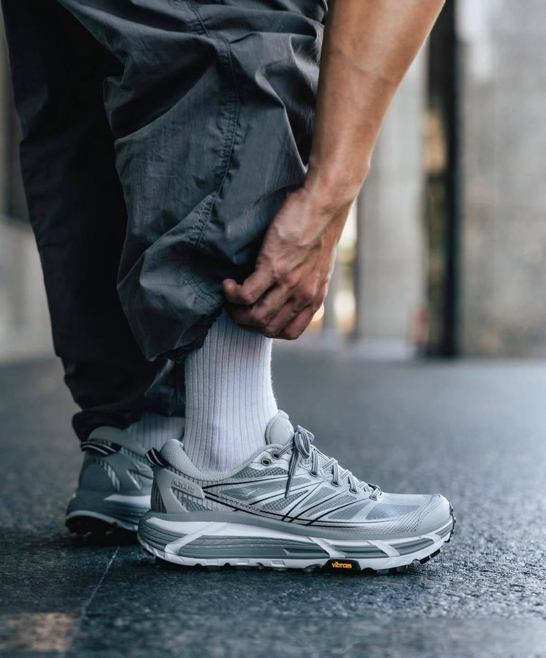 Hoka One One Mafate Speed 2 Galactic Grey，
Size 36-45 ，
240 dhs✅

Zain18
♥️♥️♥️