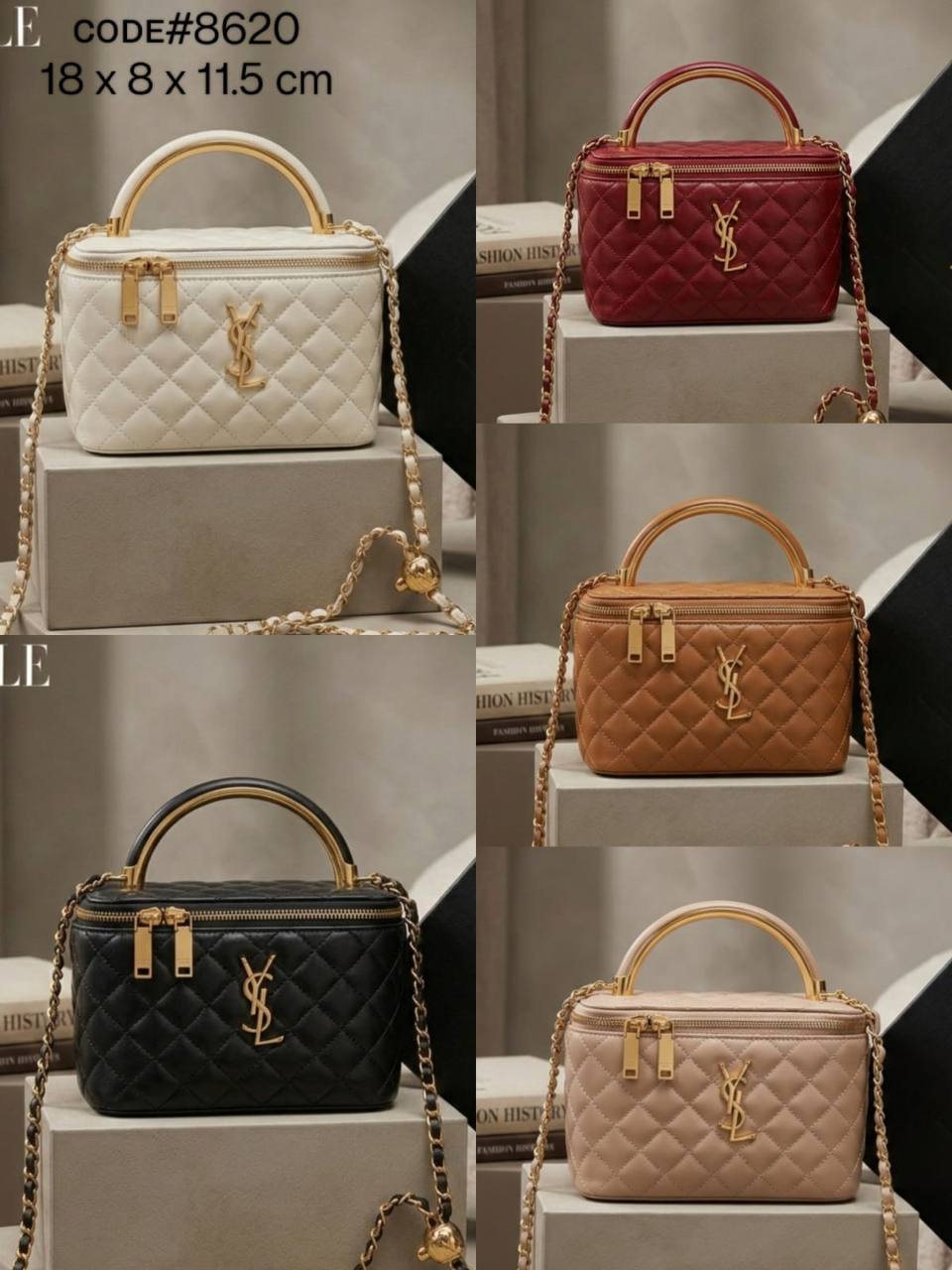 YSL - ʏᴠᴇs sᴀɪɴᴛ ʟᴀᴜʀᴇɴᴛ
ᴛᴏᴘ ʜᴀɴᴅʟᴇ ᴠᴀɴɪᴛʏ ʙᴀɢ
ᴄᴀʟғsᴋɪɴ ʟᴇᴀᴛʜᴇʀ ᴍᴀᴛᴇʀɪᴀʟ
ᴡɪᴛʜ ᴄʜᴀɪɴ ʙᴇʟᴛ
ʀᴏᴜɴᴅ ʙᴀʟʟ ᴘʀᴇss ᴀᴅᴊᴜsᴛᴀʙʟᴇ
ɢᴏʟᴅ ʜᴀʀᴅᴡᴀʀᴇ
sɪᴢᴇ: 18 cm
ᴡɪᴛʜ BOX
🎁🎁🎁

70 dhs🇦🇪

Zain31
♥️♥️♥️