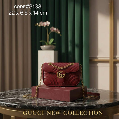 GUCCI  ɢɢ ᴍᴀʀᴍᴏɴᴛ
ғʟᴀᴘ ʟᴏᴄᴋ ʙᴏᴛᴛᴏɴ ʙᴀɢ
ᴍᴀᴛᴇʟᴀssᴇ́ ᴄʜᴇᴠʀᴏɴ ʟᴇᴀᴛʜᴇʀ
ɢᴏʟᴅ ᴄʜᴀɪɴ ʙᴇʟᴛ sᴛʀᴀᴘ
sɪᴢᴇ : 22 cm
ᴡɪᴛʜ BOX
🎁🎁🎁

75 dhs✅

Zain31
♥️♥️♥️