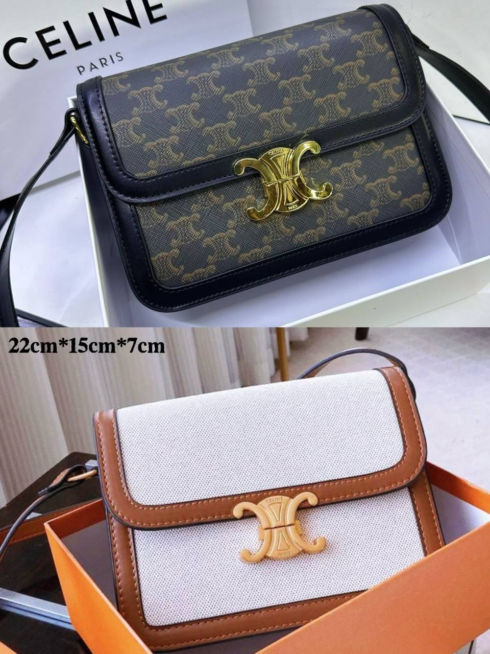 CELINE 
GOOD QUALITY
 WITH BOX 🎁
110 dhs✅

Zain295
♥️♥️♥️
