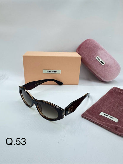 MIU MIU 
Sunglasses 💥
Copy 1️⃣ 
good quality 💯
With original boxes  🗃️ 
60 dhs✅

Zain216
♥️♥️♥️
