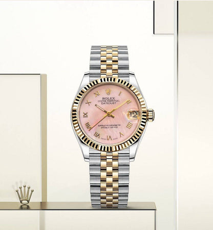 Rolex 
For Ladies Automatic 
Good Quality  31mm 
230 dhs🪙🌨️

Zain59
♥️♥️♥️