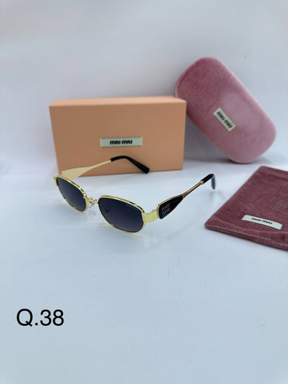 MIU MIU 
Sunglasses 💥
Copy 1️⃣ 
good quality 💯
With original boxes  🗃️ 
60 dhs✅

Zain216
♥️♥️♥️