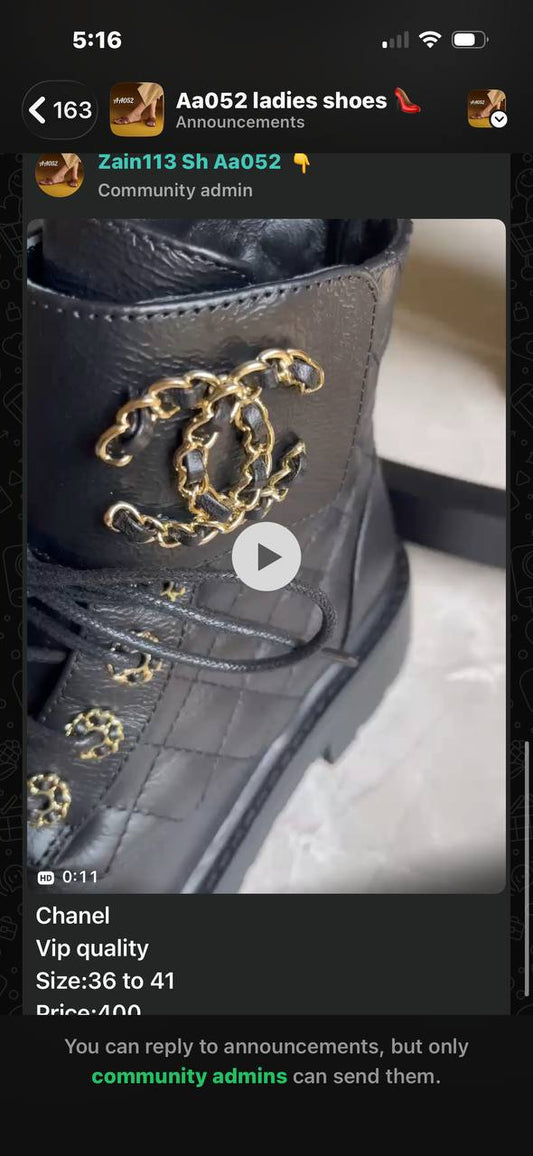 Chanel 

Vip quality 

Size:36 to 41 

700 dhs🇦🇪🇦🇪

Zain113
♥️♥️♥️