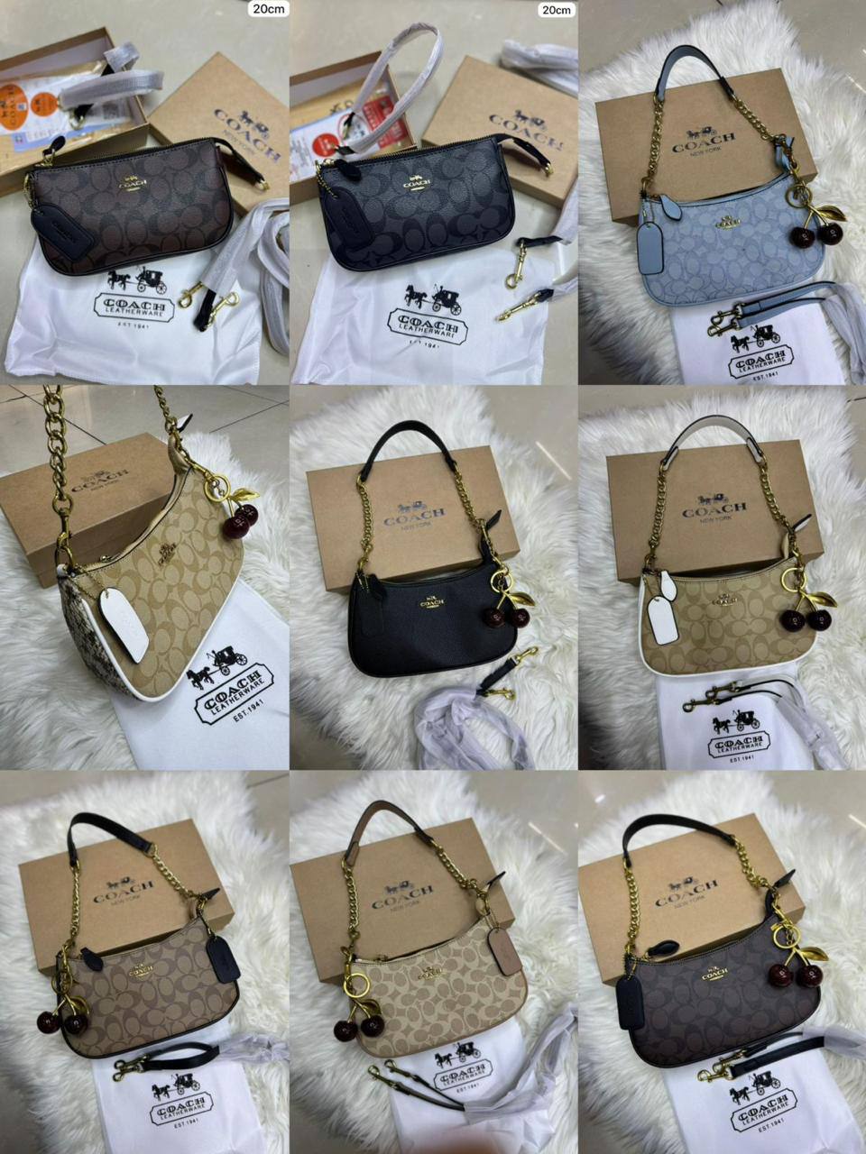 🍒 Coach Teri 
1️⃣ First quality +🎁
Size : 24 * 15 * 7 cm
85 dhs✅
with 🍒box 🎁

Zain115
♥️♥️♥️