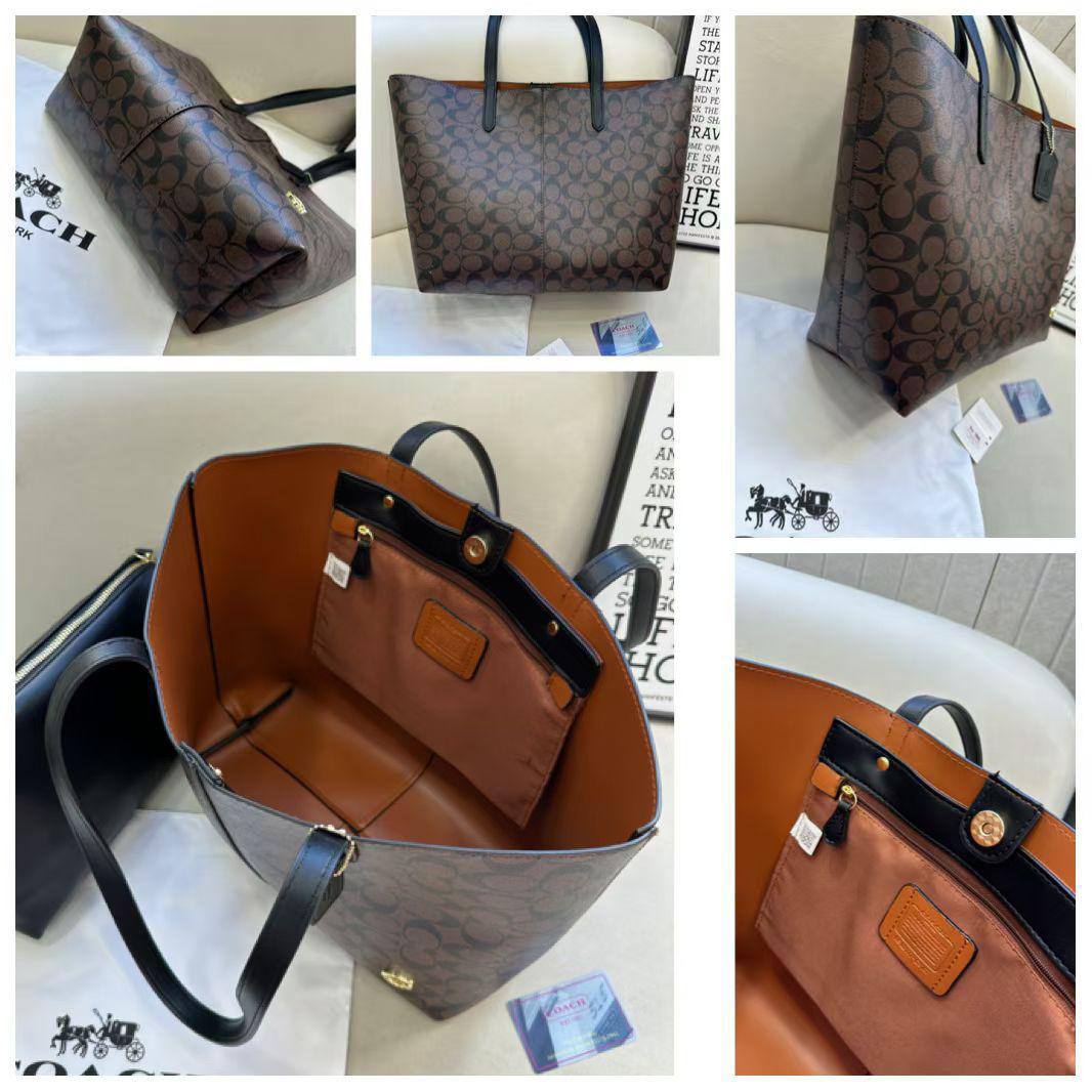 💞 Coach tote 2 in 1
1⃣️ First quality 
Size: 32 * 30 * 15 cm
90 dhs🌺

Zain115