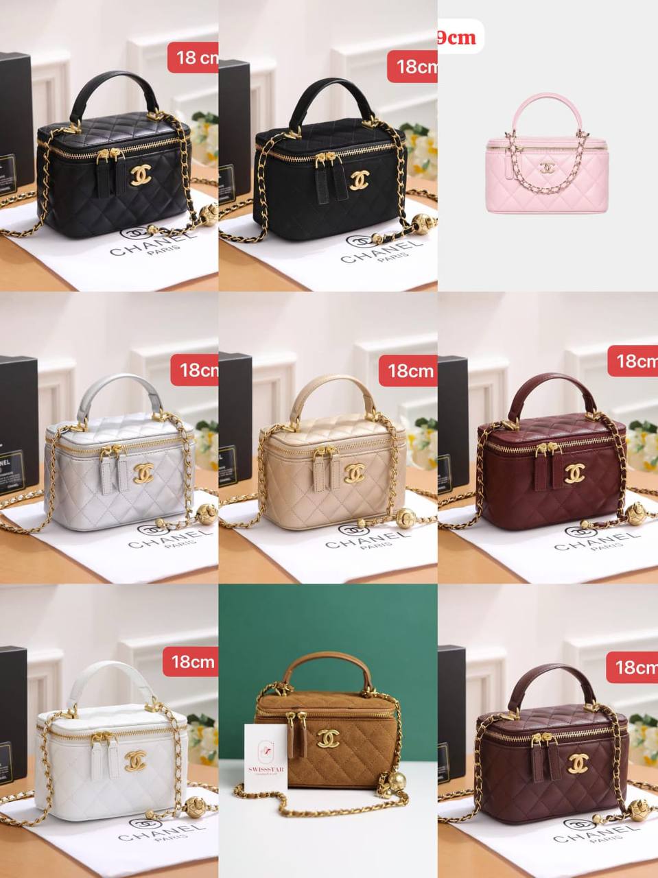 Chanel
19cm makeup box
 inside mirror 
with box 
100 dhs✅

Zain168
♥️♥️♥️
