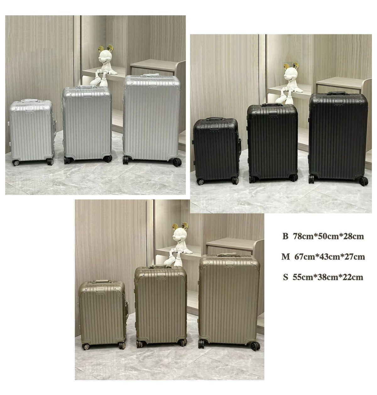 Rimowa
Super Master quality 

Small 790 dhs

Medium 890 dhs

Large 990 dhs 

Zain250
♥️♥️♥️