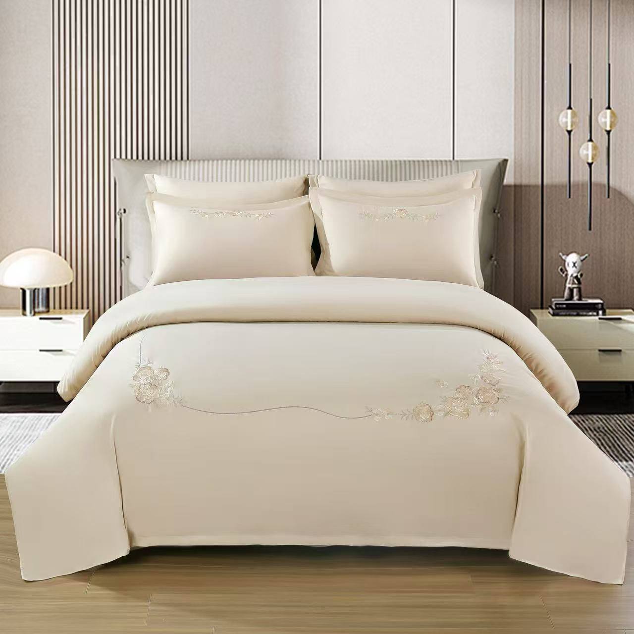 💥💥💥
New collection ✅✅✅✅
Embroidered 🪡🪡🪡
100 % cotton 
Bedsheets set 
King size cover set 6pcs set 
1 cover 
1 bedsheets 
4 pillowcases 
120 dhs🪙💚

Zain99
♥️♥️♥️