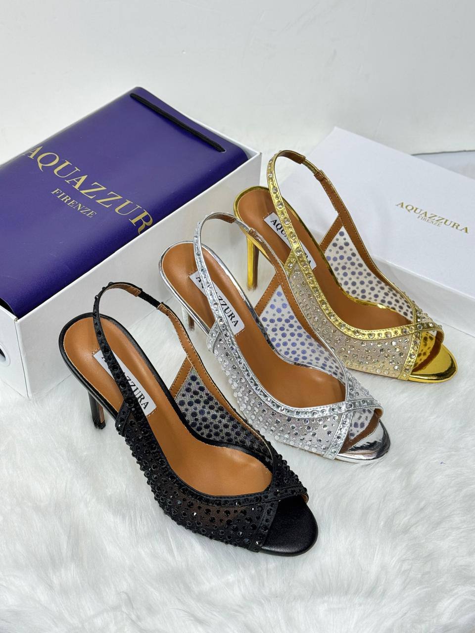 AQUAZZURA 
Restock✅
Size 36 to 41
125 dhs🪙🌨️

Zain21
♥️♥️♥️
