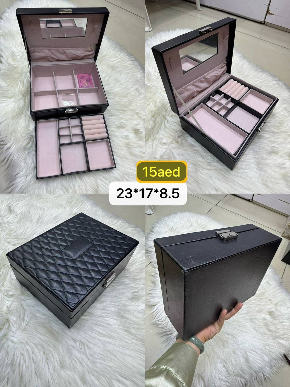 🎉 Big Offer🎊
💍⌚️ Jewelry / Watch box
High quality +🎁
size : 10 ~ 32 * 8 cm
Small 35 dhs💓
Big 45 dhs💓
Zain115
♥️♥️♥️