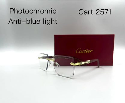 Cartie New💥*
Sunglasses 🕶️ 
Anti-blue light ➕Photochromic 
good quality 💯
With master box 🗃️ 
55 dhs✅

Zain273
♥️♥️♥️