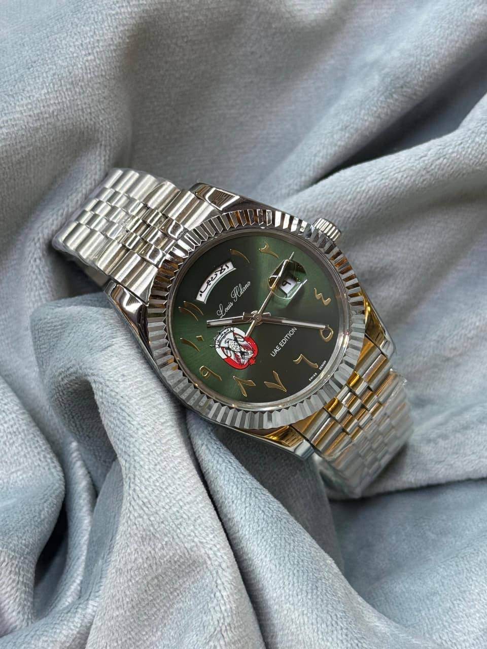 Louis Hilano watch for men 
( UAE SPECIAL EDITION) 
260 dhs🪙💚

Zain59
♥️♥️♥️