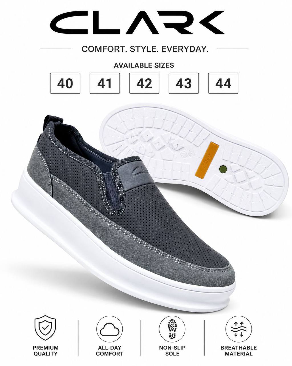 Clark
Size 40 to 44 
130 dhs💓

Zain27
♥️♥️♥️