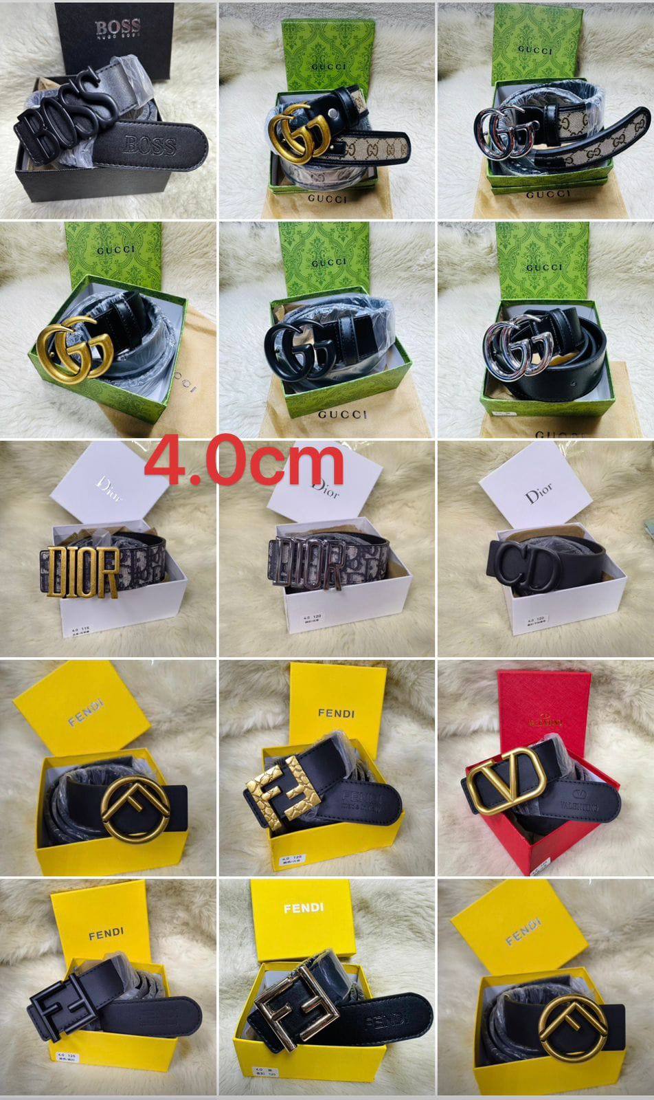 Belt for Man
Wide：4.0 cm
Long：115/120/125 cm
With box 
30 dhs🇦🇪🇦🇪

Zain136
♥️♥️♥️
