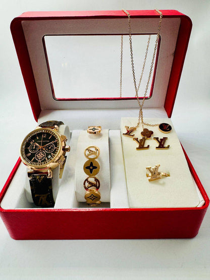 Ladies watch set 

with box 
🎁🎁🎁

90 dhs❣️

Zain08
♥️♥️♥️