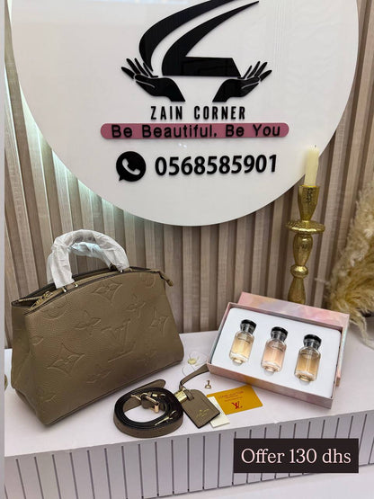 Offer 🎁 
130 dhs

Lv bag 
Perfume box

Zaincornerstore

اطلبوها من الوتس المثبت في الأعلى👆🏻👆🏻

تواصلو معنا 👈🏻 Zain 
For order WhatsApp pinned 👆🏻

♥️♥️♥️