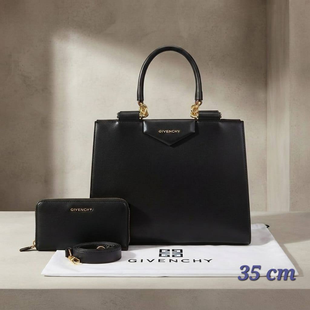 GIVENCHY Antigona Handbag
With Zipper Long Wallet
And Long Belt Strap
Gold Hardware
Size : 35 cm

100 DHS🇦🇪🇦🇪

Zain239
♥️♥️♥️