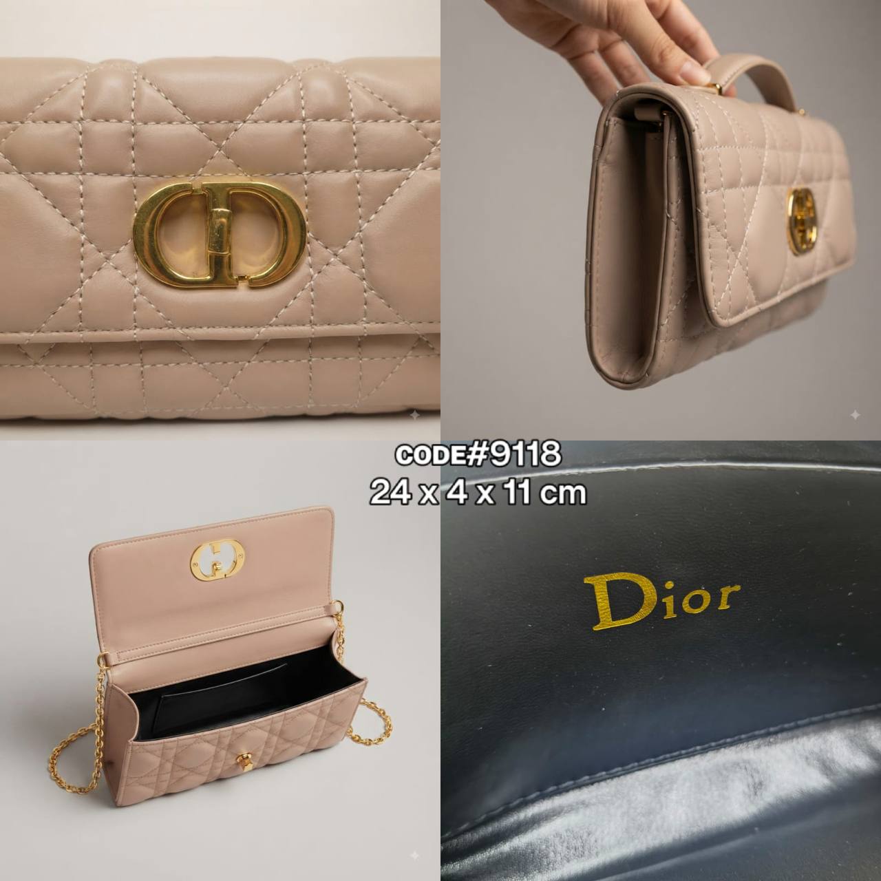 Dior
ᴄᴀʀᴏ ᴅɪᴏʀ ғʟᴀᴘ ᴄʟᴜᴛᴄʜ
ɪɴ ᴛᴏᴘ ʜᴀɴᴅʟᴇ ʙᴀɢ
ʜᴀs ʟᴏɴɢ ɢᴏʟᴅ ᴄʜᴀɪɴ  sᴛʀᴀᴘ
ɪɴ ᴛᴡɪsᴛ ʟᴏɢᴏ ʟᴏᴄᴋ 
sɪᴢᴇ: 24 cm
ᴡɪᴛʜ BOX

75 dhs🇦🇪🇦🇪

Zain31
♥️♥️♥️