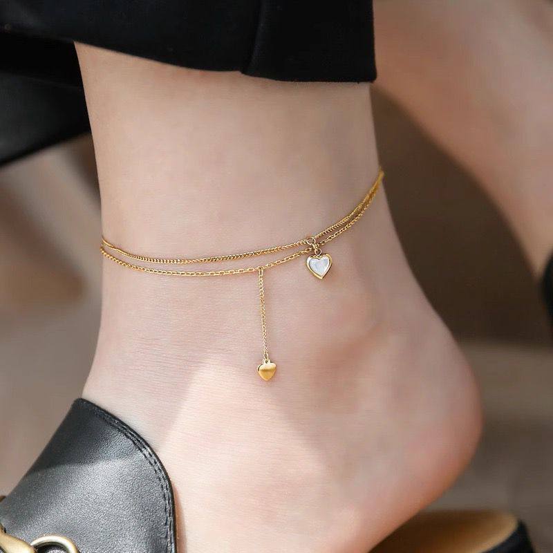New arrival stainless steel with 18k gold plated anklets 
20 dhs🗽

Zain243
♥️♥️♥️