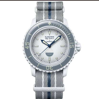 Scuba Swatch Omega 
Promotion 
75 dhs✅
with box ☑️🥰👍

Zain25
♥️♥️♥️