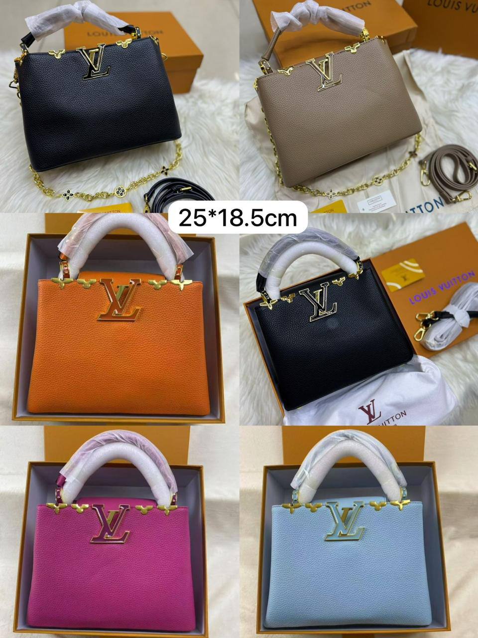 🌹 LV Capucenis 
1️⃣ First quality +🎁
Size : 25 * 18.5 cm
90 dhs🪙🌨️
with box🎁

Zain115
♥️♥️♥️